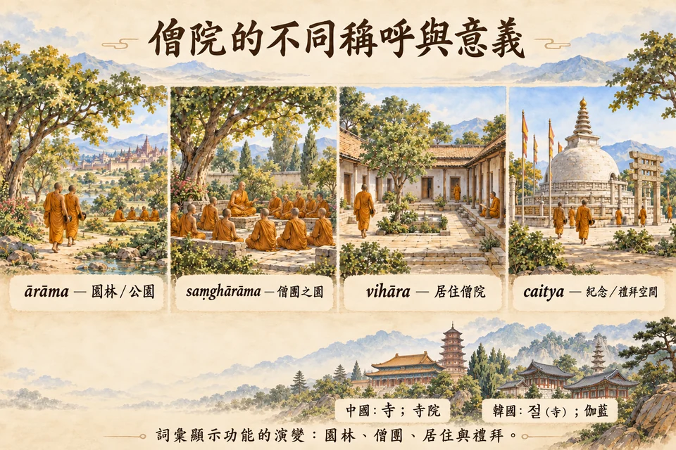 僧院的不同稱呼與意義