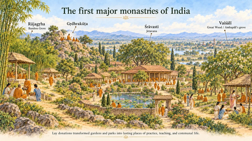 The first major monasteries of India