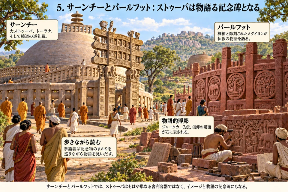 サーンチーとバールフット：ストゥーパは物語る記念碑となる