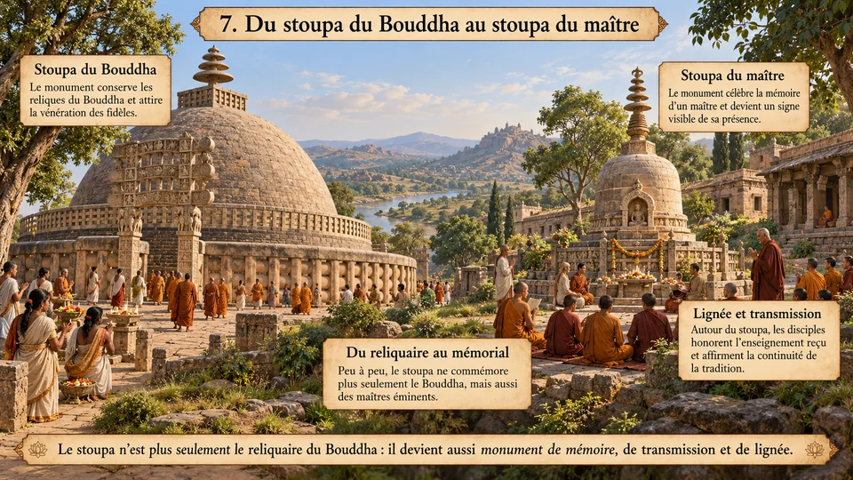 Du stoupa du Bouddha au stoupa du maître
