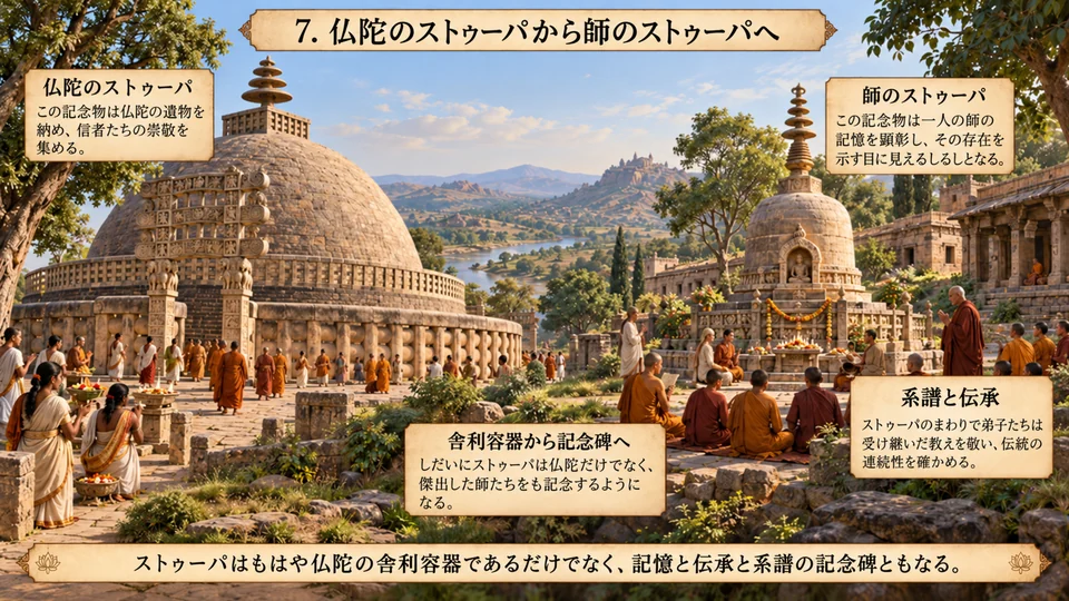 仏陀のストゥーパから師のストゥーパへ