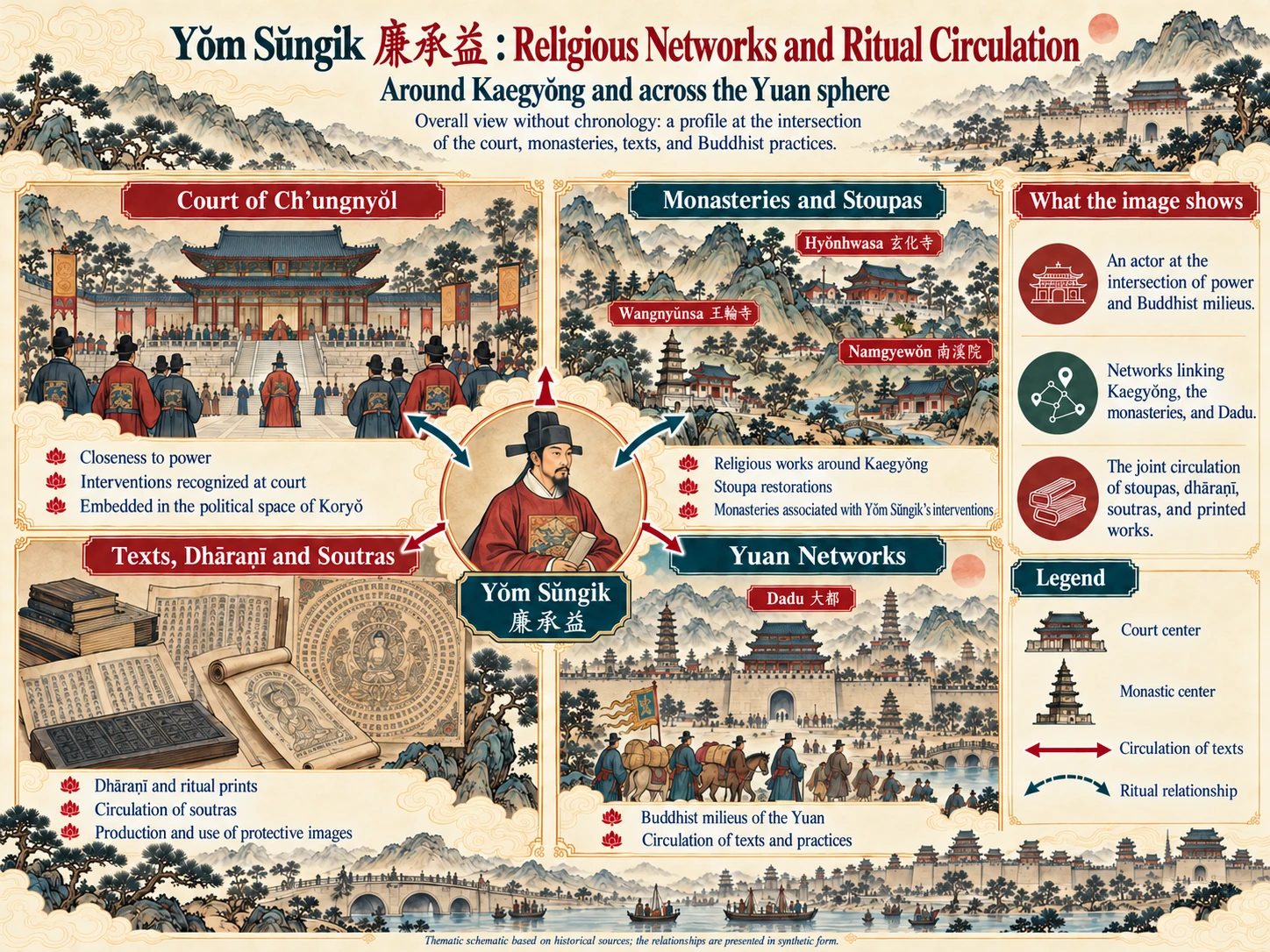 Yŏm Sŭngik: religious networks and ritual circulation between the court of Ch’ungnyŏl, the monasteries of Kaegyŏng, Buddhist texts, and Dadu.